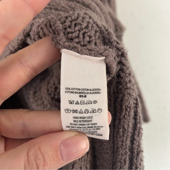 Free People Mushroom Oversized Sweater Brown Tan Casual Comfy Winter Neutral - Picture 6 of 10